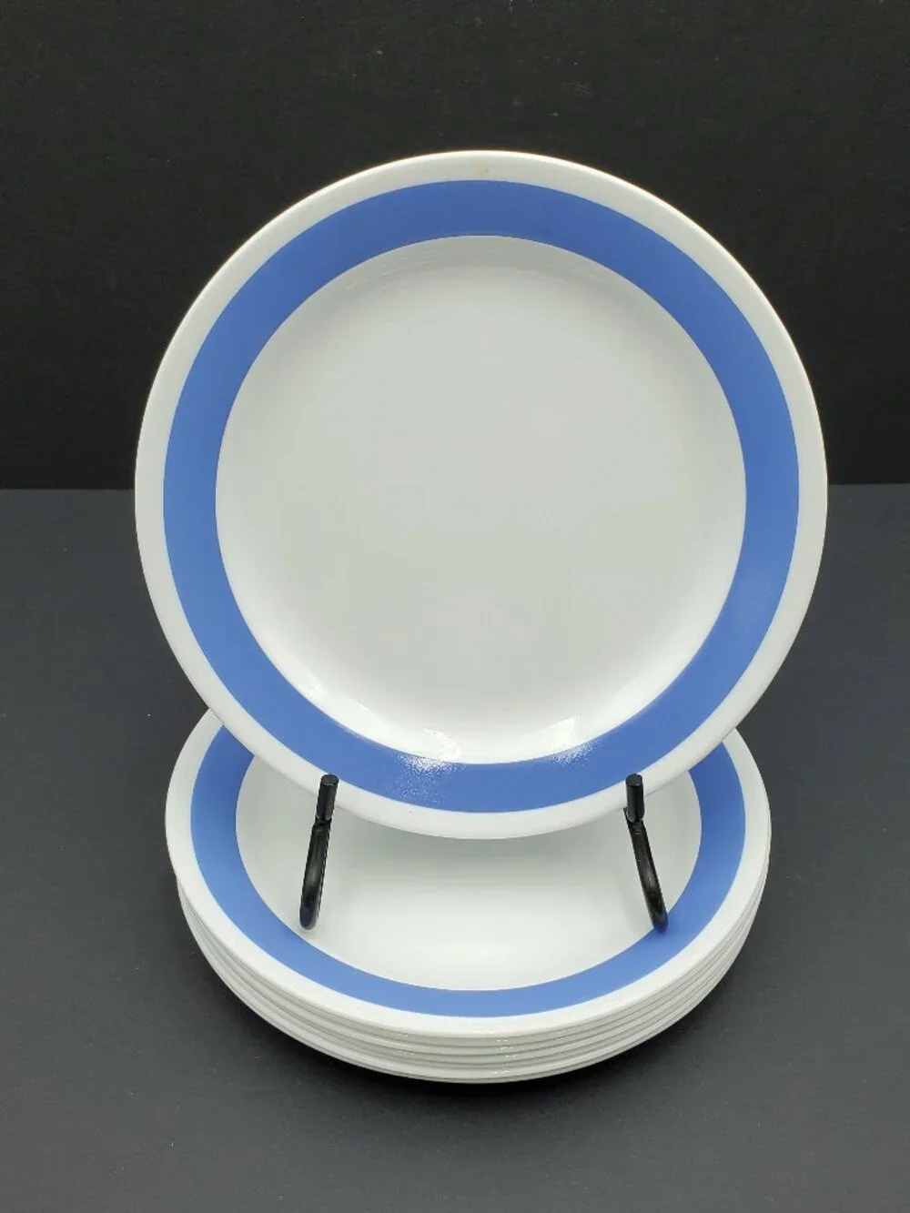 Corelle Periwinkle Blue Sundance Appetizer Plates Blue Band Dessert Bread Plates